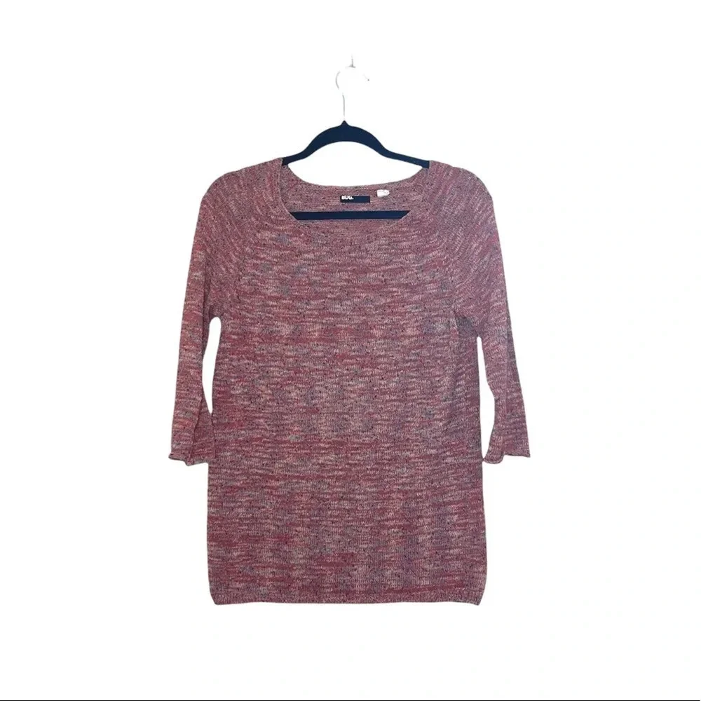 BDG Urban Outfitters Red Multicolor Marled Knit Pullover Sweater Medium Women’s